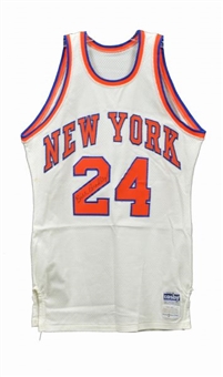 1975-1976 Bill Bradley Game Used and Signed New York Knicks Home Jersey (With Bradley Letter and MEARS LOA)